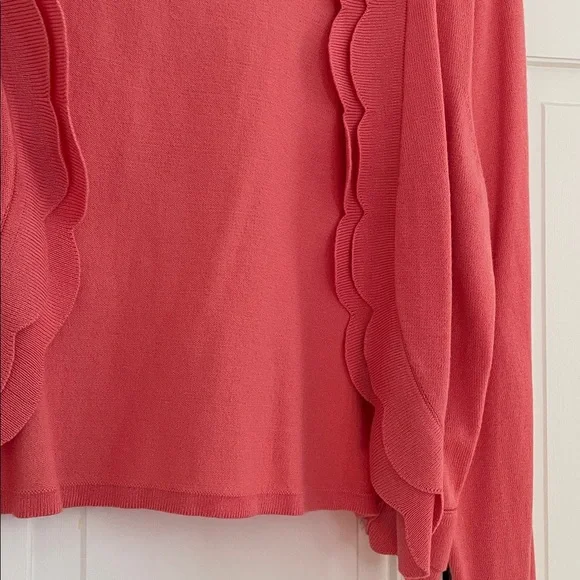 Perceptions Women's Scalloped Coral Shrug - Picture 6 of 7